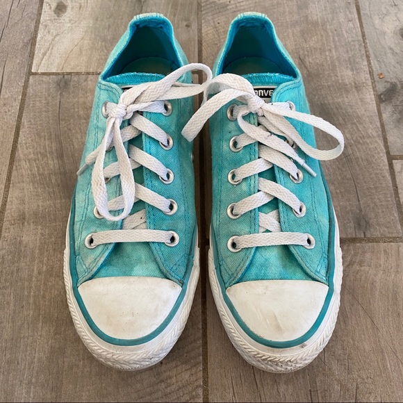 Converse All Star Teal Watercolor - Picture 1 of 3